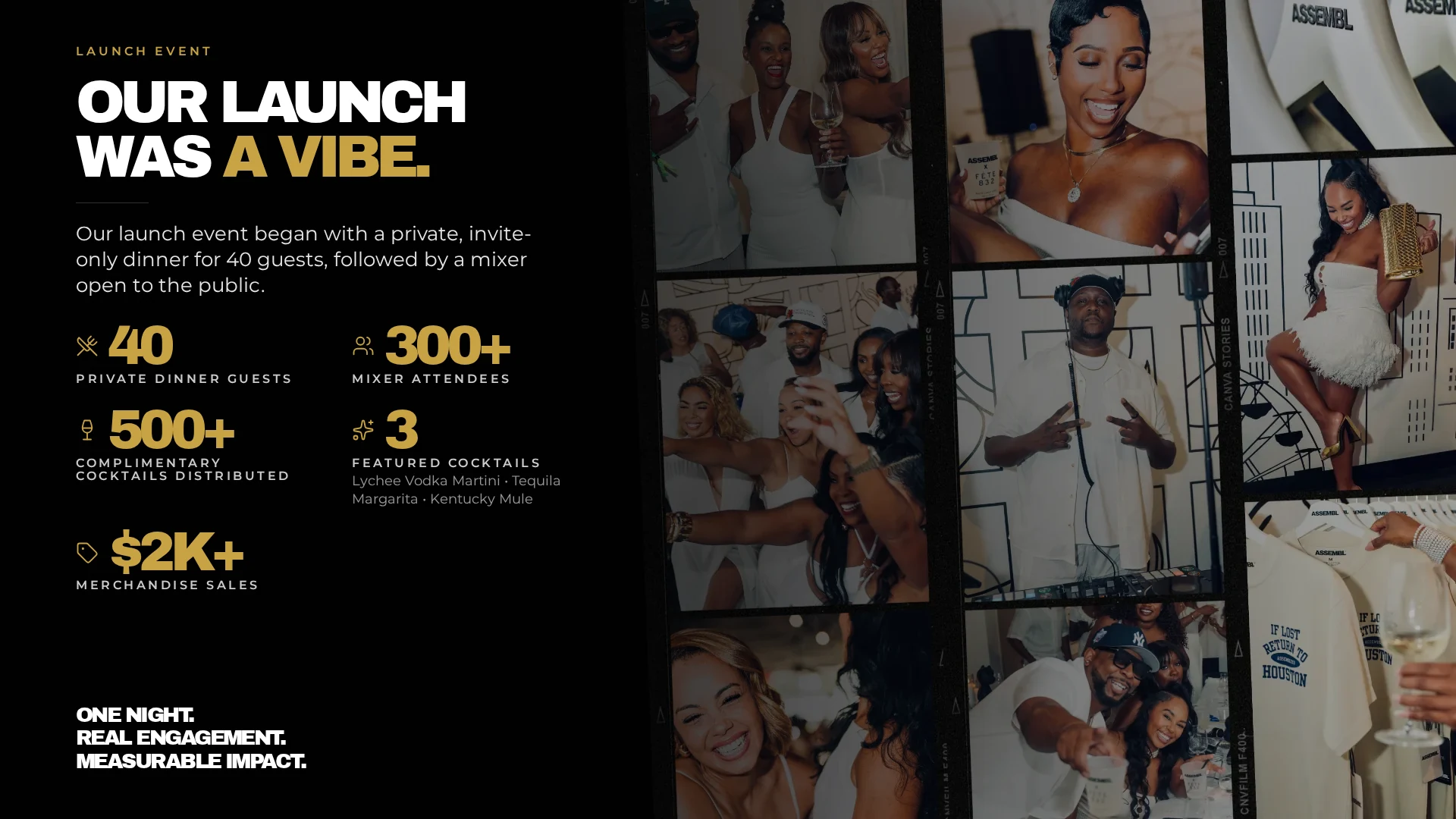 Our launch event was a vibe — chef-led dinner by Chef Darius and a mixer