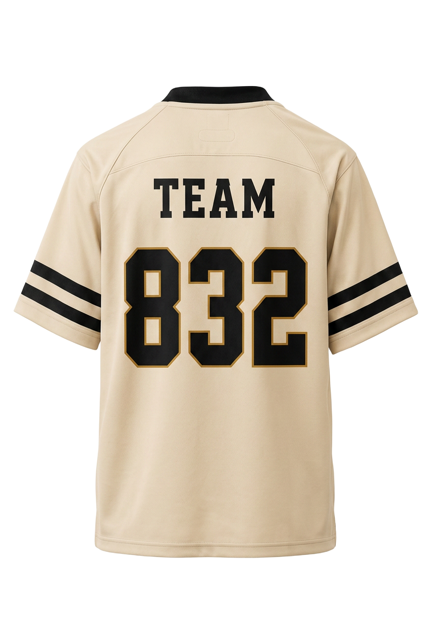 Team 832 jersey — bone with black lettering